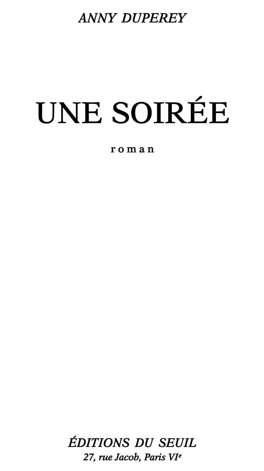 Une soirée