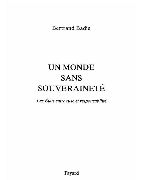 Un monde sans souveraineté