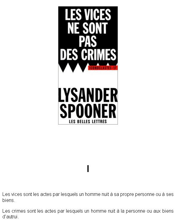 Les vices ne sont pas des crimes