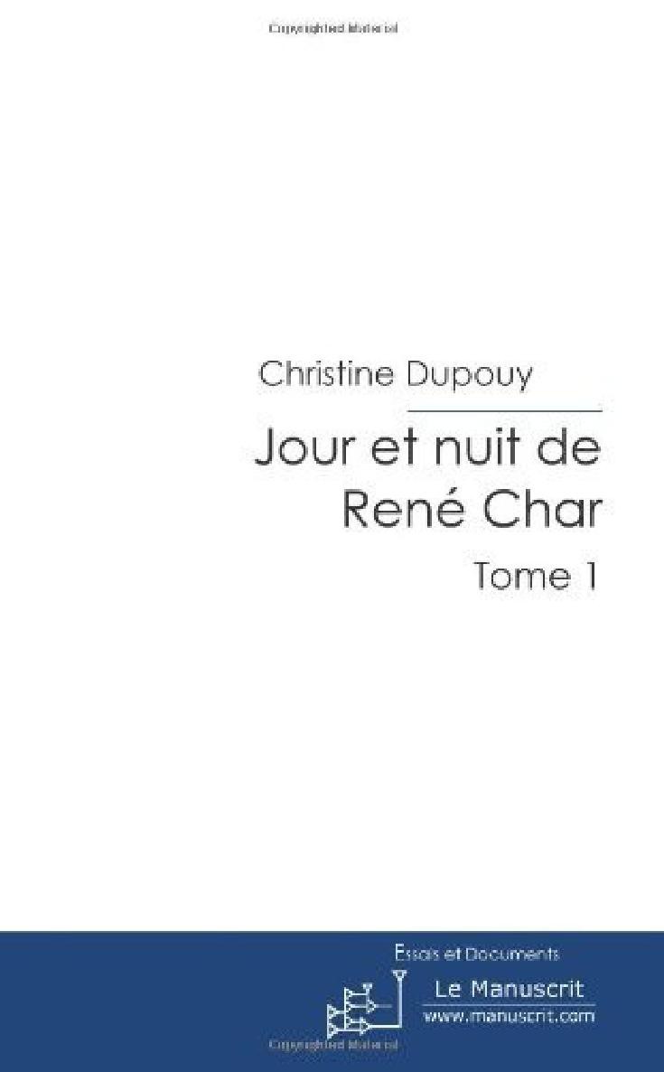 Jour et nuit de René Char
