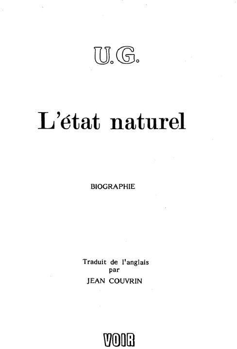 L'état naturel
