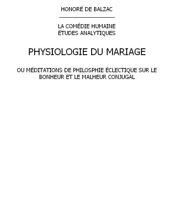 Louis Lambert - Séraphita - Physiologie du Mariage - Petites Misères de la Vie Conjugale
