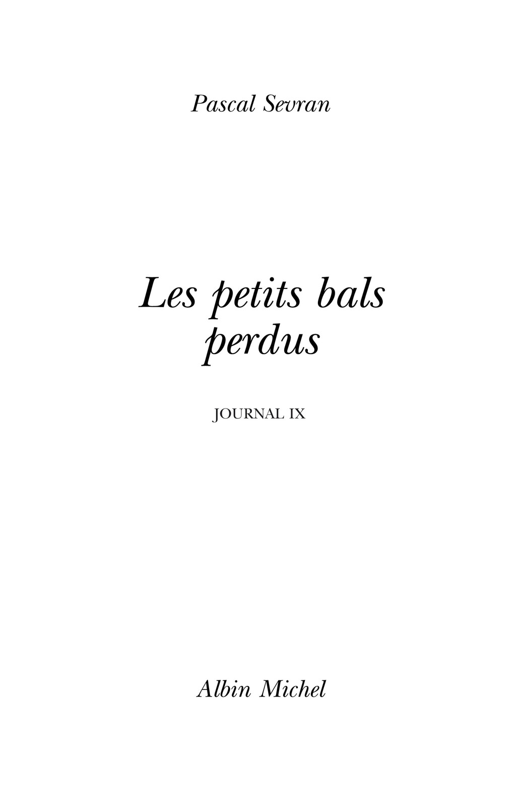Les petits bals perdus