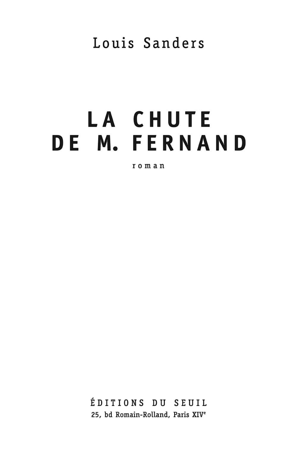 La Chute de M. Fernand