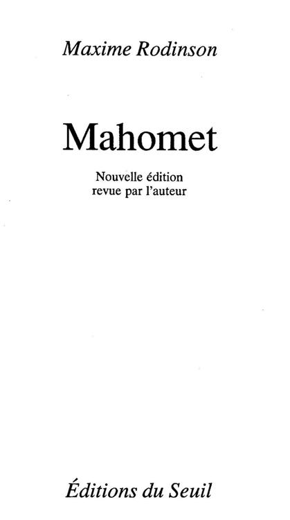 Mahomet (Points essais) 