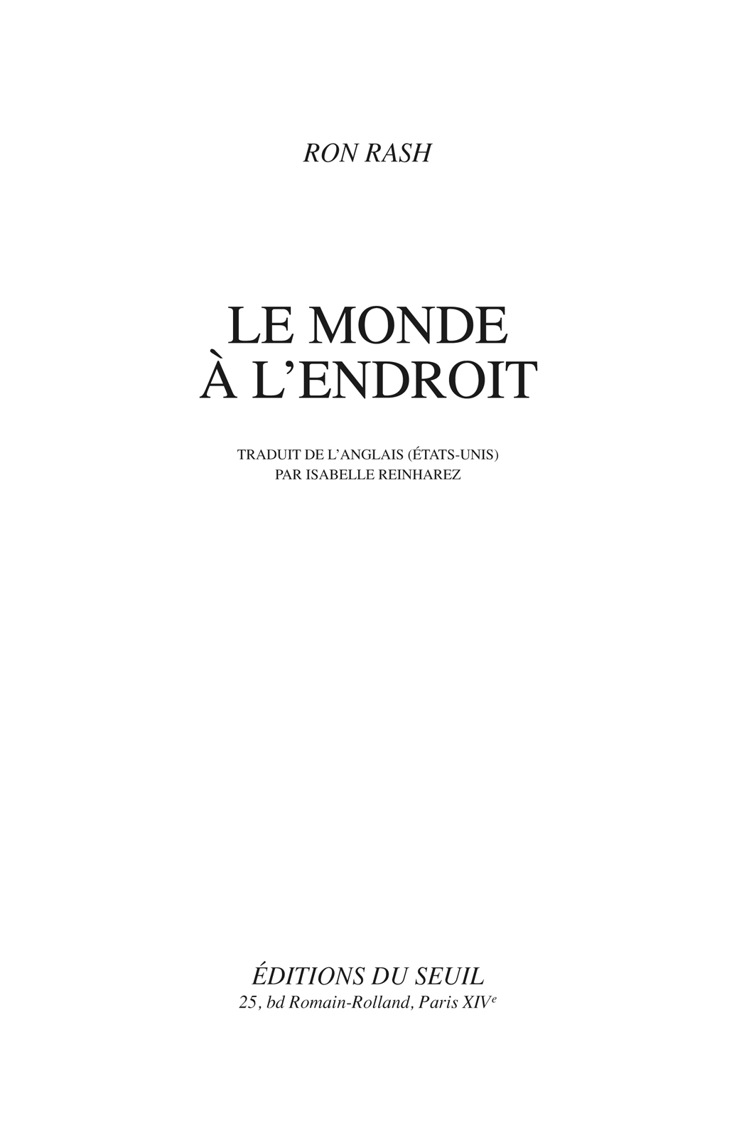 Le Monde à l'endroit