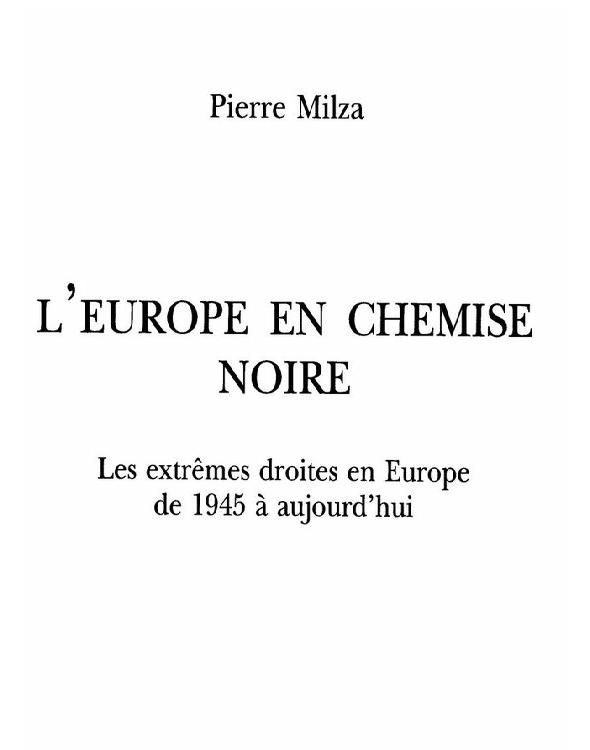 L'Europe en chemise noire
