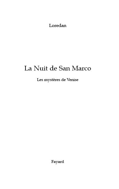 La nuit de San Marco