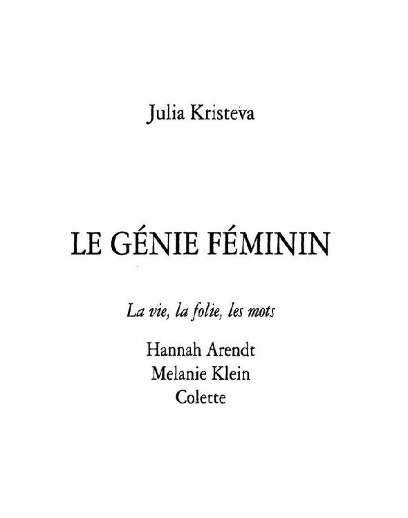 Le génie féminin Tome 2