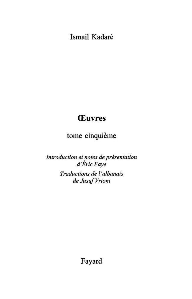 Oeuvres complètes, tome 5 (Littérature étrangère) 