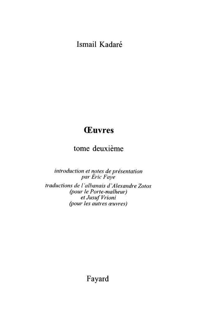 Oeuvres complètes, tome 2 (Littérature étrangère) 