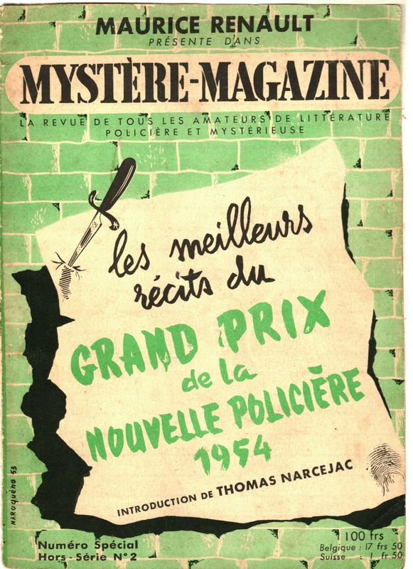 Grand prix de la nouvelle policière 1954