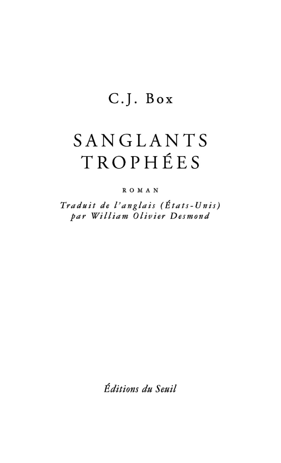 Sanglants Trophées