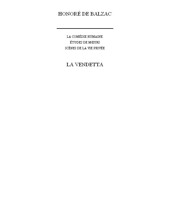 La vendetta