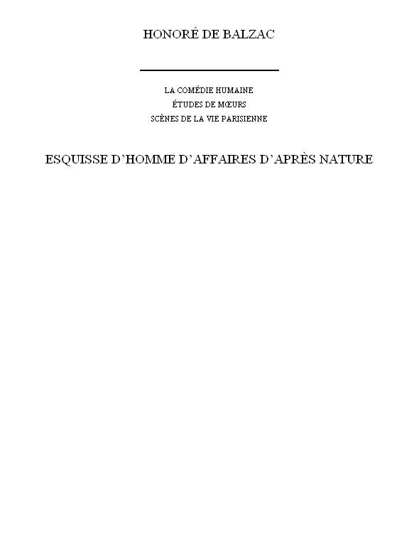 Esquisse d'homme d'affaires d´après nature