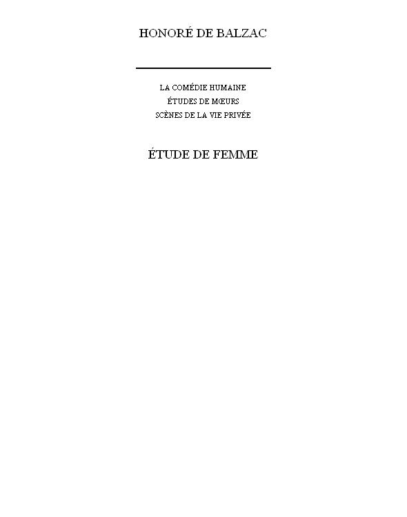 Étude de Femme
