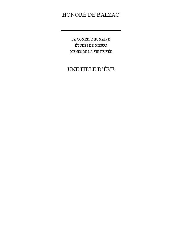 Une fille d'Eve - La muse du département