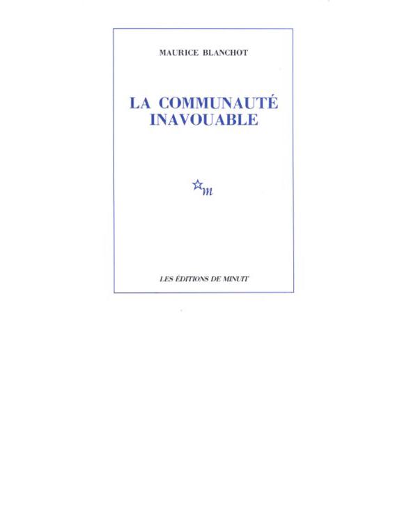 La Communauté inavouable