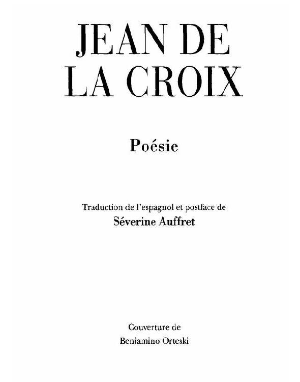 JEAN DE LA CROIX