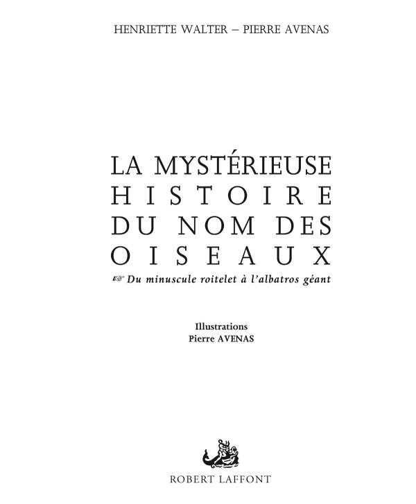 La mystérieuse histoire du nom des oiseaux