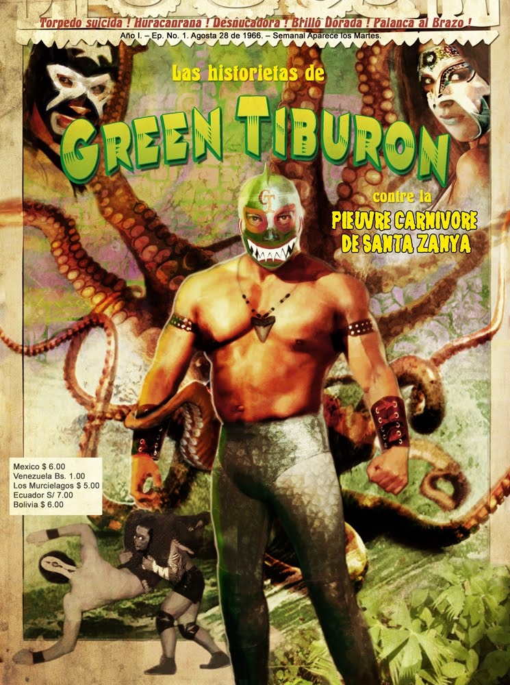 Green Tiburon contre la pieuvre carnivore de Santa Zanya