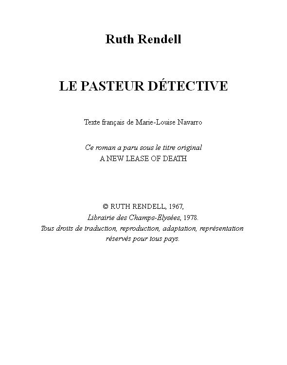 Le pasteur détective