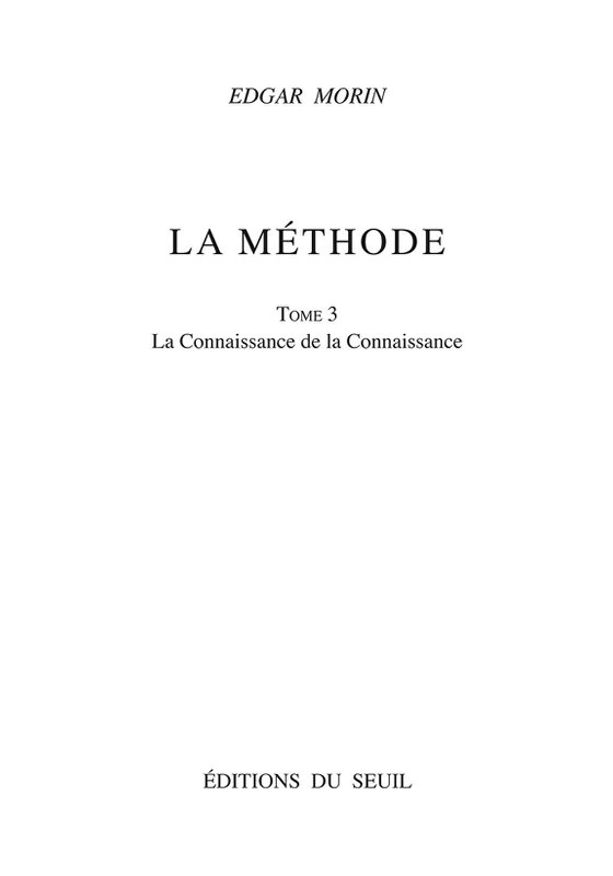 La Connaissance de la Connaissance