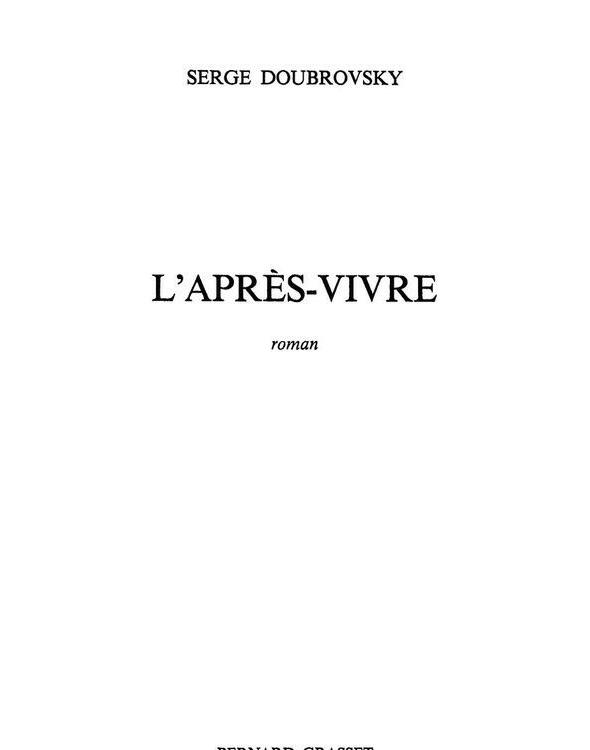 L'après-vivre