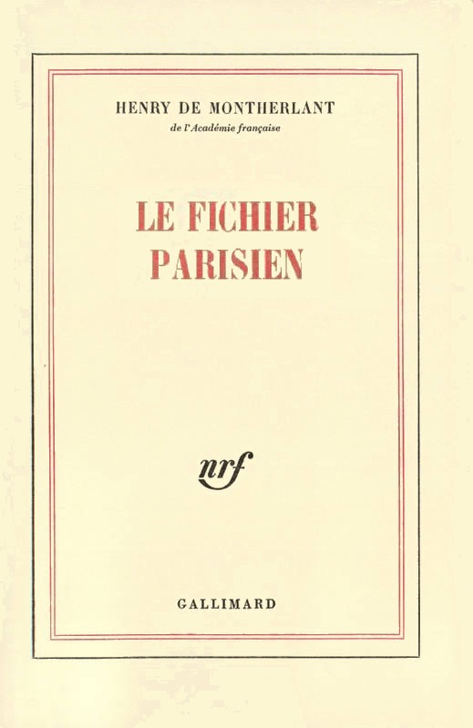 Le fichier parisien