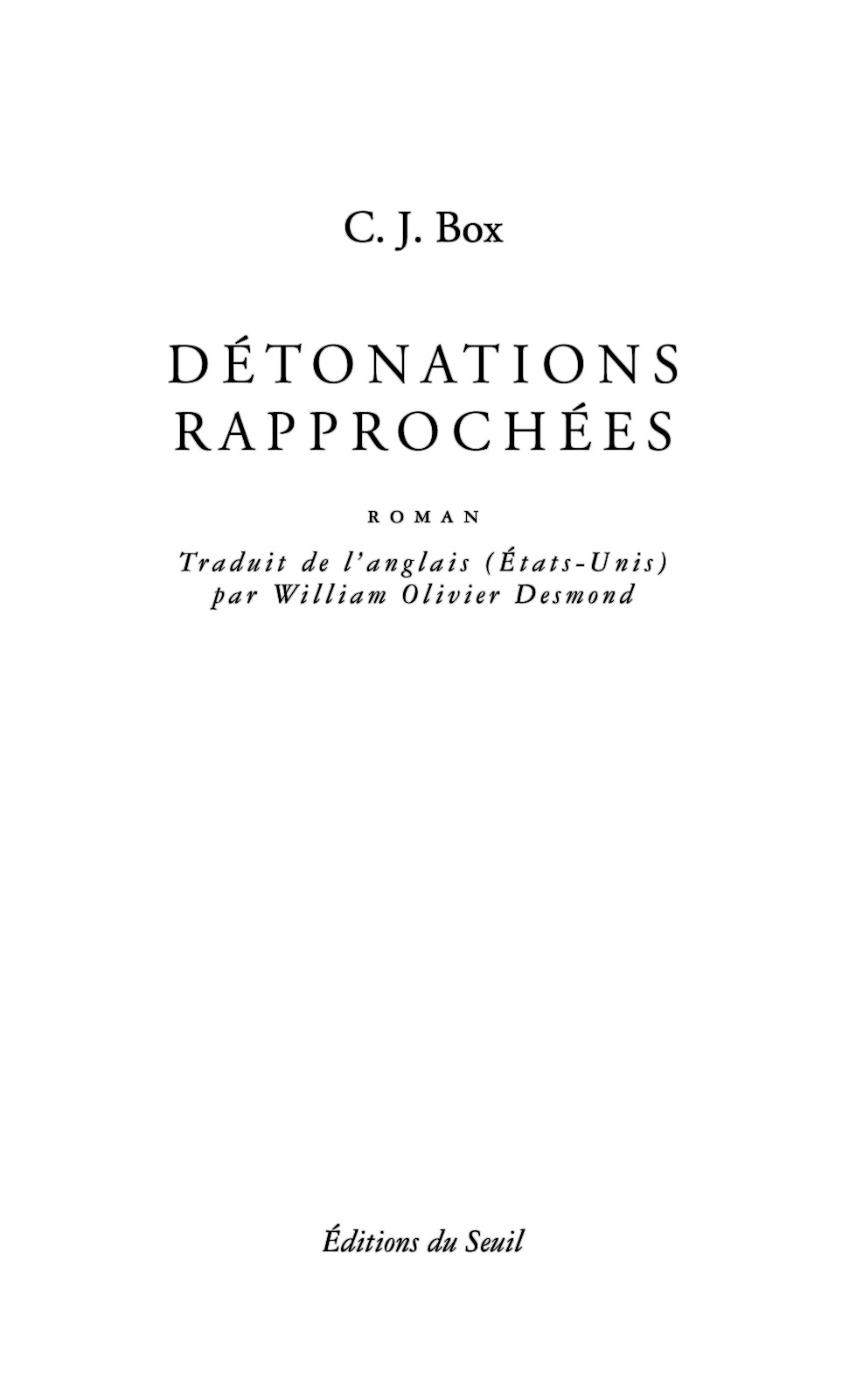 Détonations rapprochées
