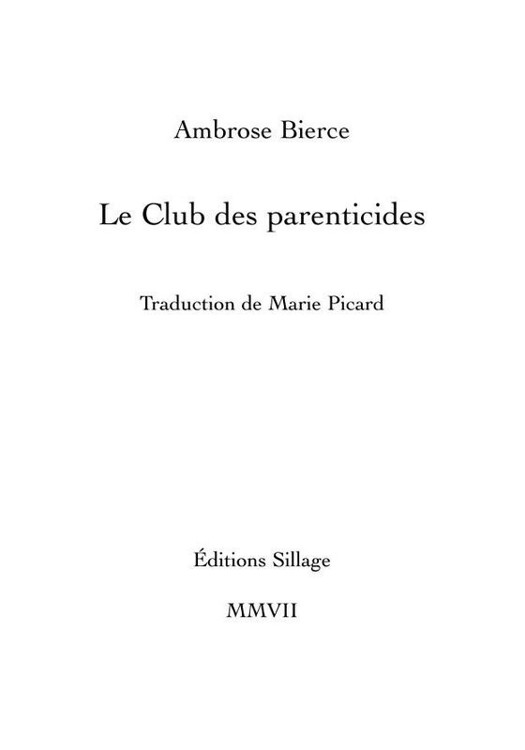 Le Club des parenticides