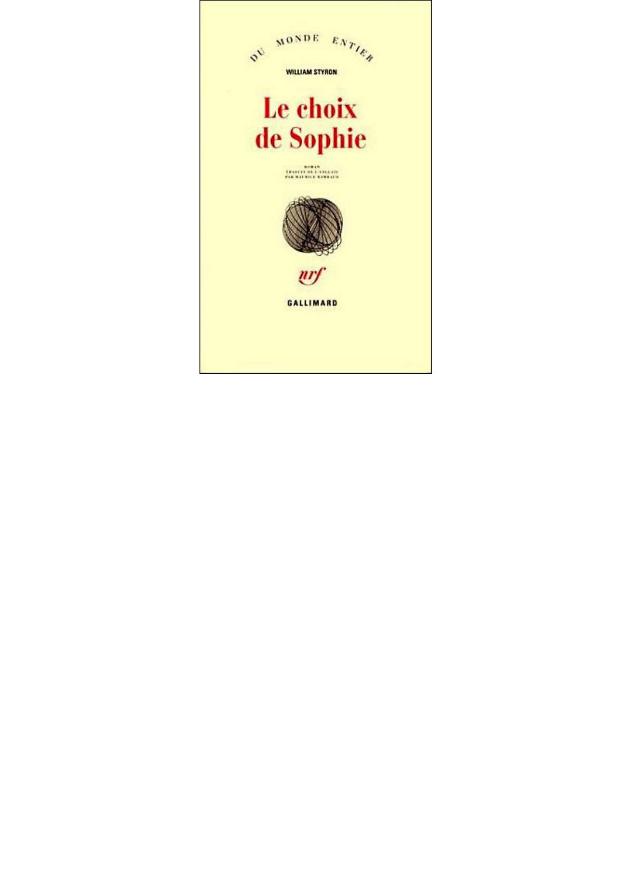 Le choix de Sophie