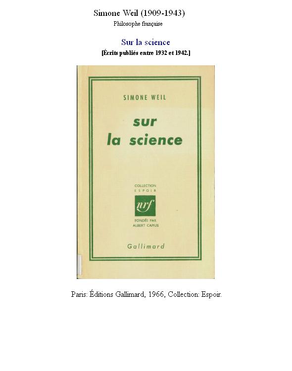 Sur la science