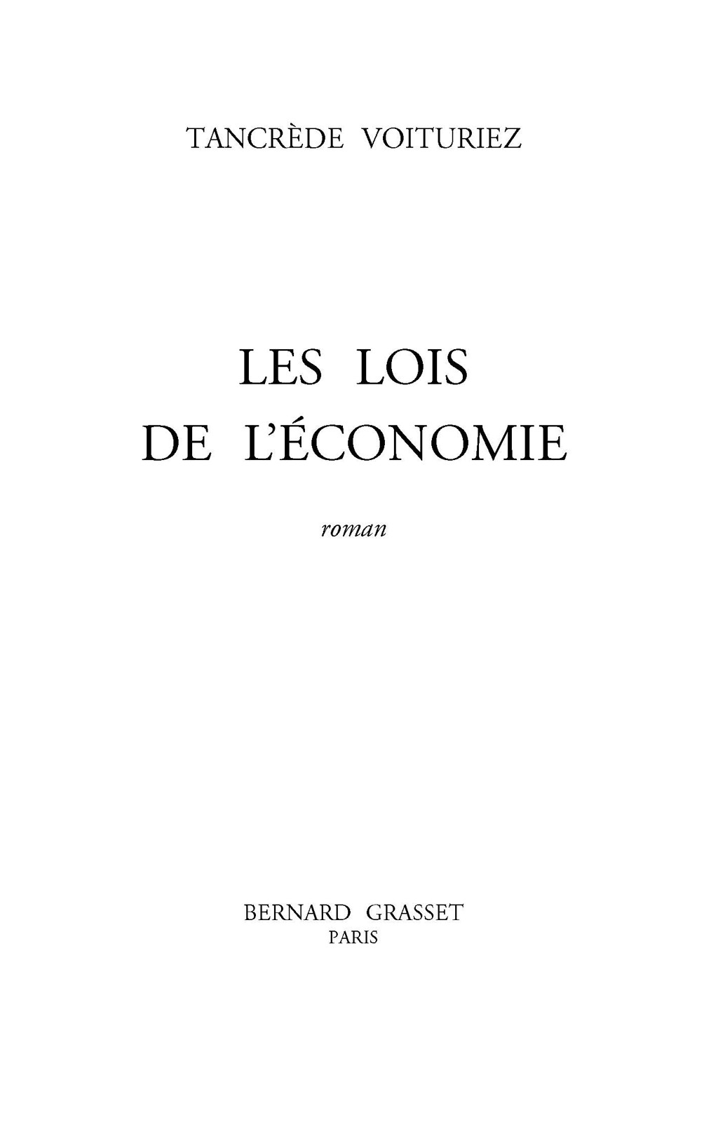 Les lois de l'économie